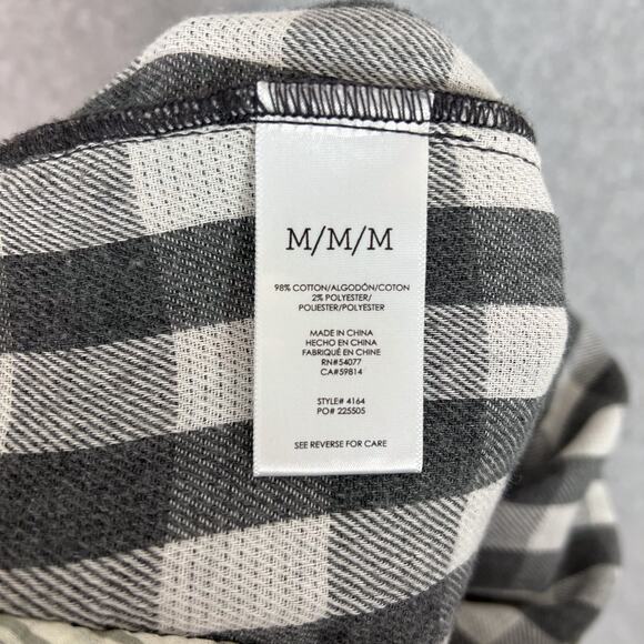 Cabi Gray Red Plaid Flannel Tavern Button Up Shirt Shacket Size Medium - Picture 9 of 9